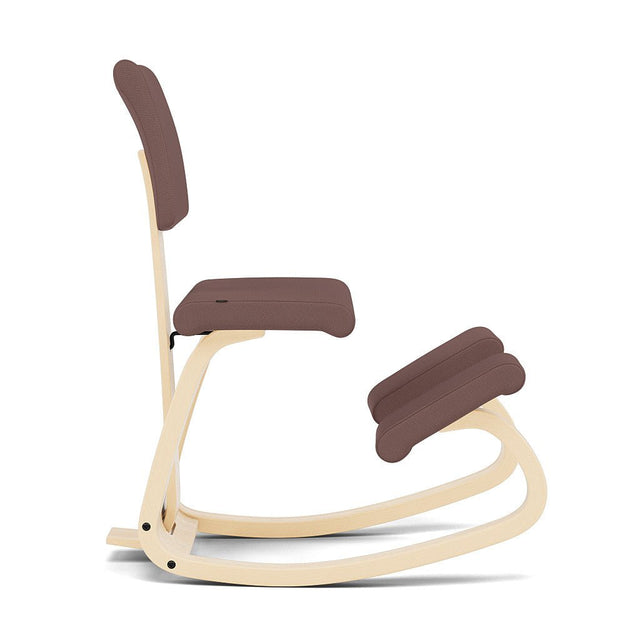 Kniestuhl mit Rückenlehne Variable Plus (Natur/Braun) - Varier Furniture - DesignWe.Love