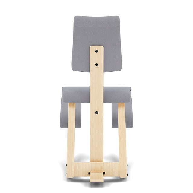 Kniestuhl mit Rückenlehne Variable Plus (Natur/Grau) - Varier Furniture - DesignWe.Love