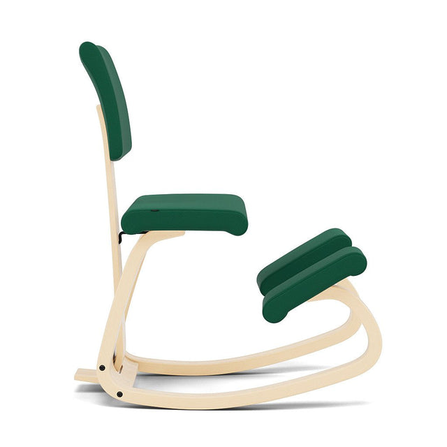 Kniestuhl mit Rückenlehne Variable Plus (Natur/Grün) - Varier Furniture - DesignWe.Love