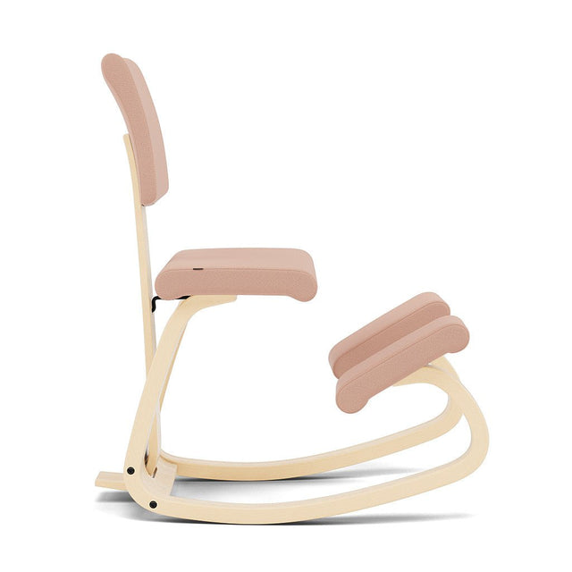 Kniestuhl mit Rückenlehne Variable Plus (Natur/Rose) - Varier Furniture - DesignWe.Love