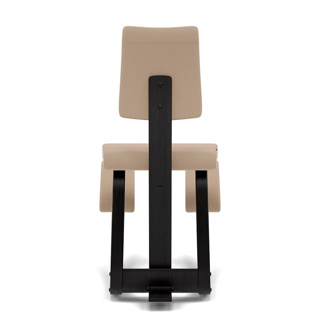 Kniestuhl mit Rückenlehne Variable Plus (Schwarz/Beige) - Varier Furniture - DesignWe.Love