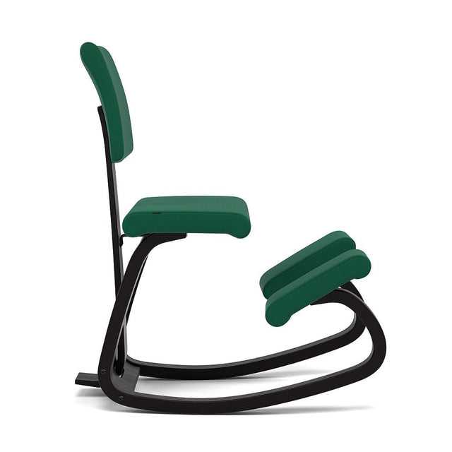 Kniestuhl mit Rückenlehne Variable Plus (Schwarz/Gruen) - Varier Furniture - DesignWe.Love