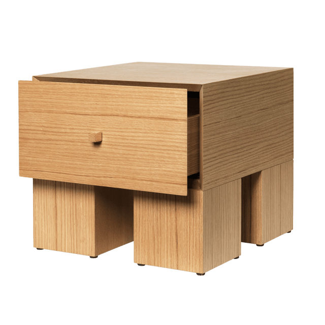 Kuben Nachttisch 1x1 Eiche natur - ferm LIVING - DesignWe.Love