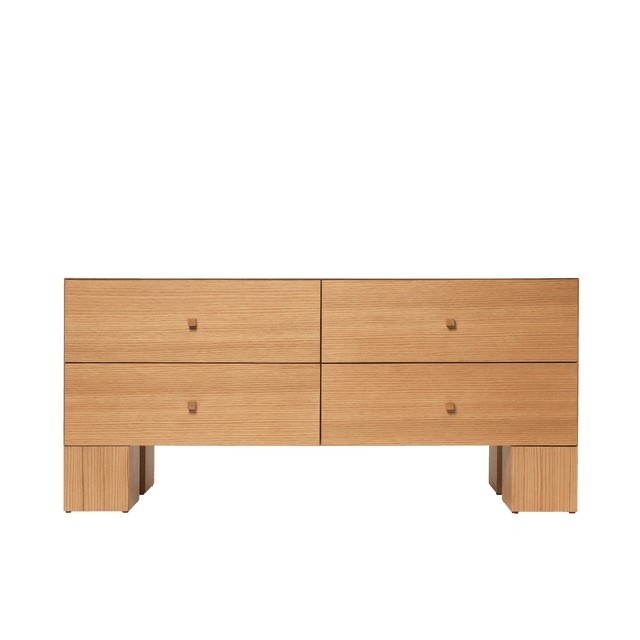 Kuben Schrank mit 4 Schubladen 2x2 Eiche natur - ferm LIVING - DesignWe.Love
