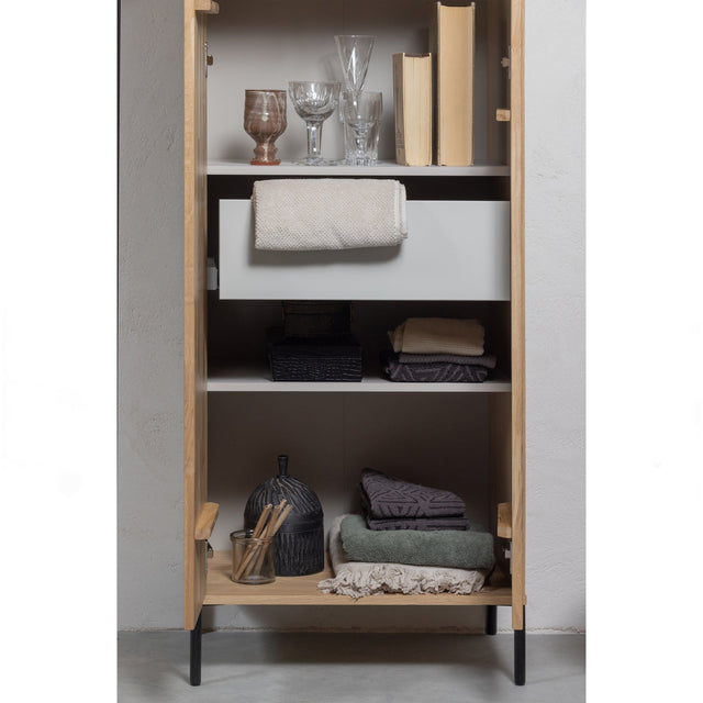 Küchenschrank Gravure mit Schublade Eiche Natur - Woood - DesignWe.Love