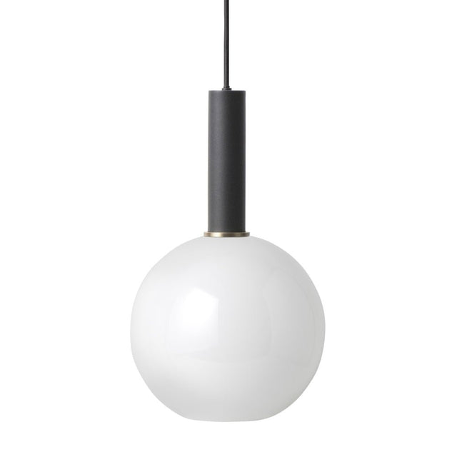 Lampenschirm Opal Shade mit langer Fassung Collect Pendant schwarz - ferm LIVING - DesignWe.Love