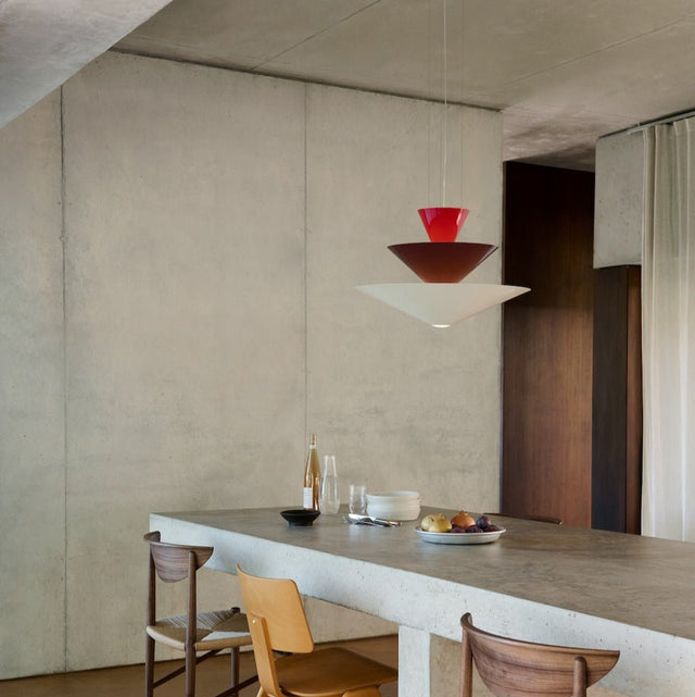 LN14 Gio Pendelleuchte Rot/Burgunderrot 60 cm - &Tradition - DesignWe.Love