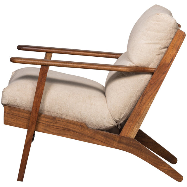 Loungesessel Houston Bouclé/Akazienholz - Woood - DesignWe.Love