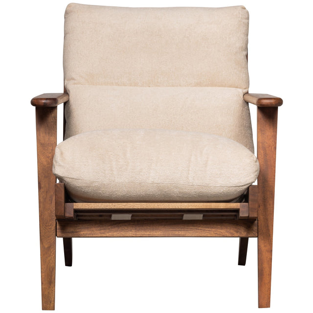 Loungesessel Houston Bouclé/Akazienholz - Woood - DesignWe.Love