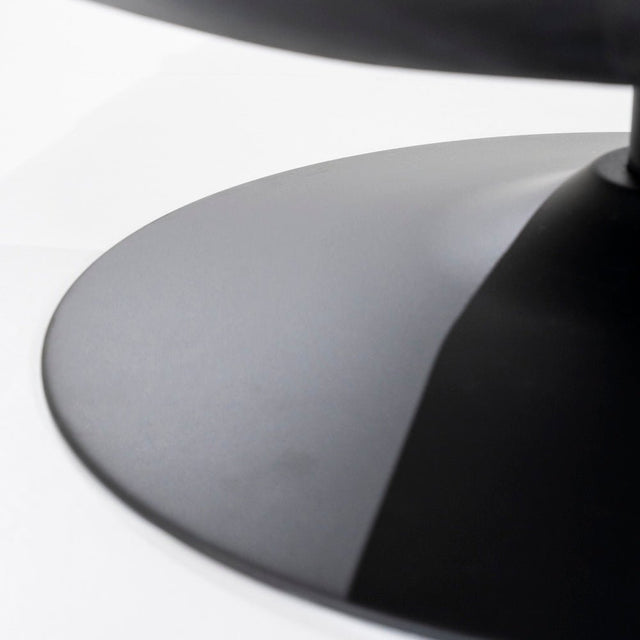Loungesessel Sven Leder Schwarz drehbar - Eleonora - DesignWe.Love