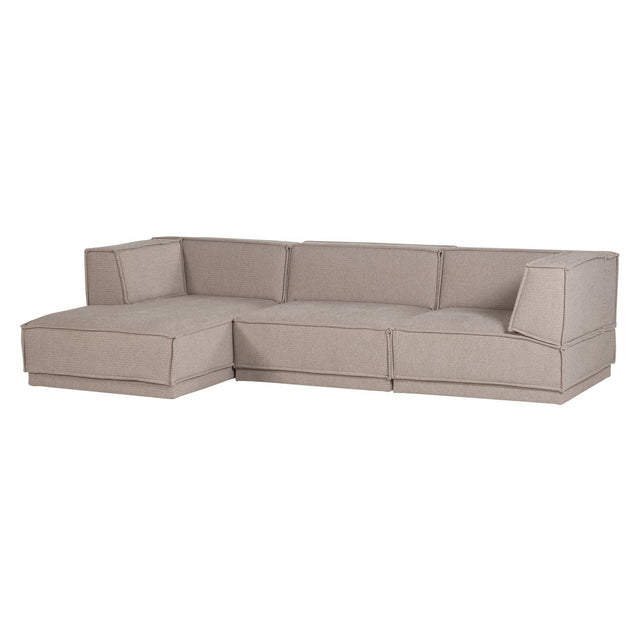 Manu Chaise Lounge Sofa Grob Chenille Natur (links) - WOOOD - DesignWe.Love