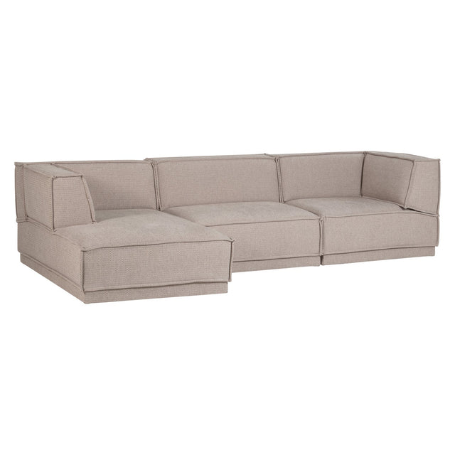 Manu Chaise Lounge Sofa Grob Chenille Natur (links) - WOOOD - DesignWe.Love
