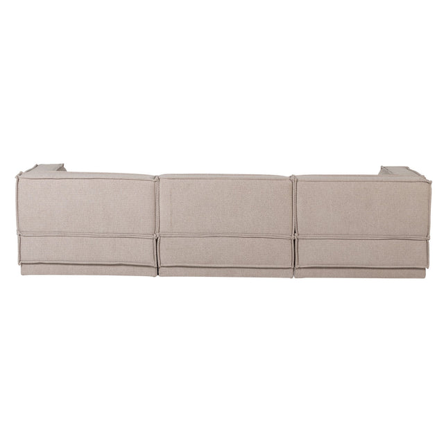 Manu Chaise Lounge Sofa Grob Chenille Natur (rechts) - WOOOD - DesignWe.Love