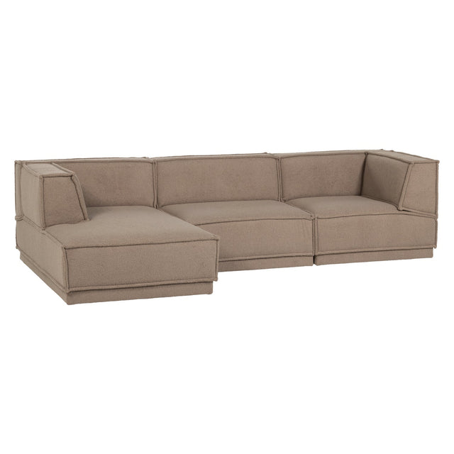 Manu Chaise Lounge Sofa Teddy Taupe (links) - WOOOD - DesignWe.Love