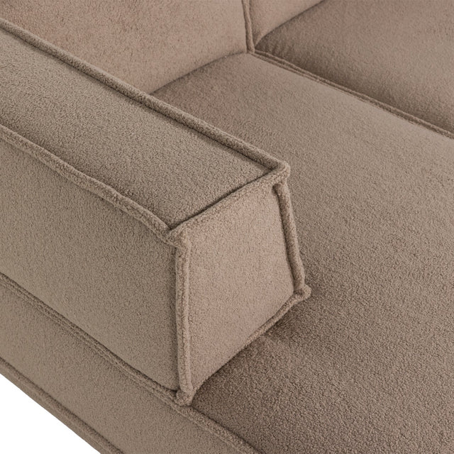 Manu Chaise Lounge Sofa Teddy Taupe (links) - WOOOD - DesignWe.Love