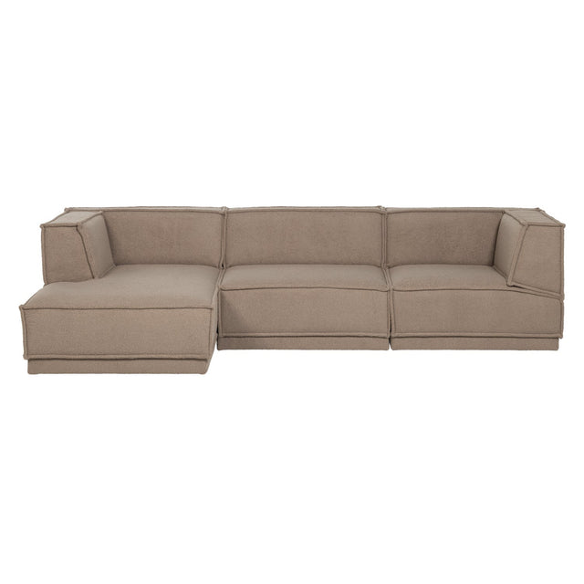 Manu Chaise Lounge Sofa Teddy Taupe (links) - WOOOD - DesignWe.Love