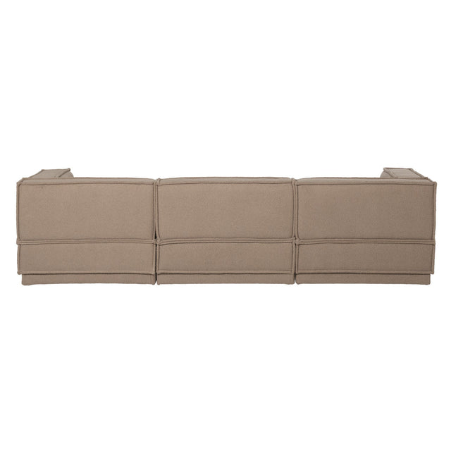 Manu Chaise Lounge Sofa Teddy Taupe (rechts) - WOOOD - DesignWe.Love