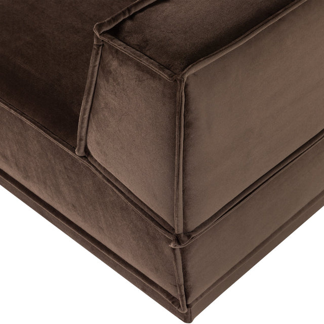 Manu Chaise Lounge Sofa Velvet Braun (links) - WOOOD - DesignWe.Love