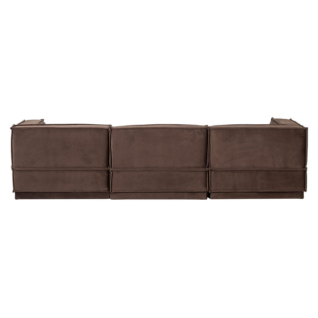 Manu Chaise Lounge Sofa Velvet Braun (rechts) - WOOOD - DesignWe.Love