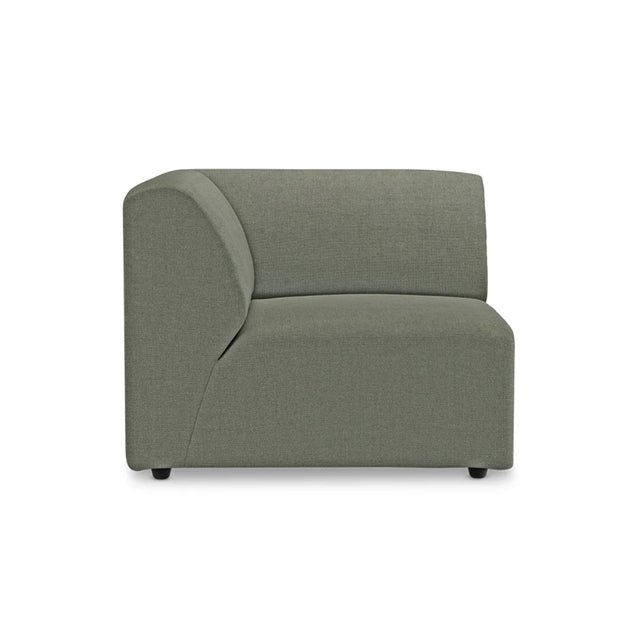 HKliving Jax Couch Modulsofa Endelement Links in Linen Army Green, Freisteller