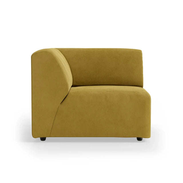 HKliving Jax Couch Modulsofa Endelement Links in Royal Velvet Thai Curry, Freisteller