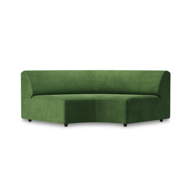 HKliving Jax Couch Modulsofa Rundung in Royal Velvet Green, Freisteller