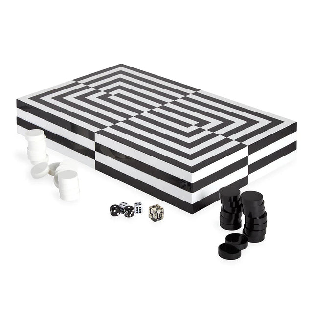 Op Art Backgammon Set Spiel - Jonathan Adler - DesignWe.Love