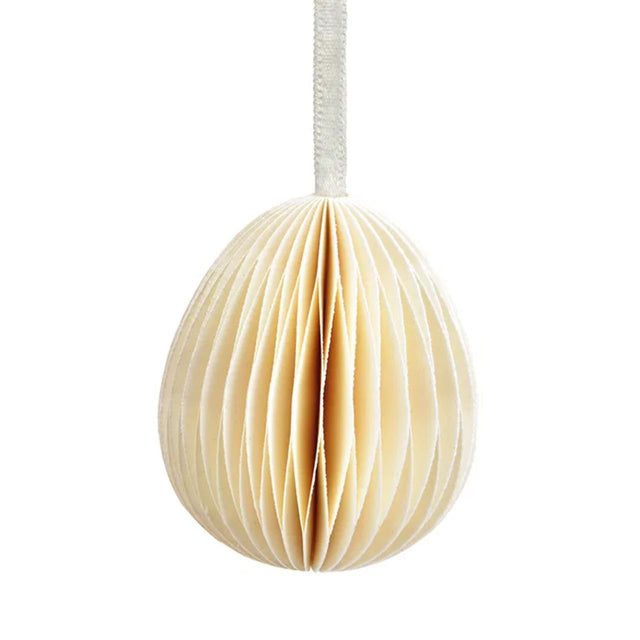 Osterei zum Hängen aus Papier Weiß Honeycomb - DesignWe.Love
