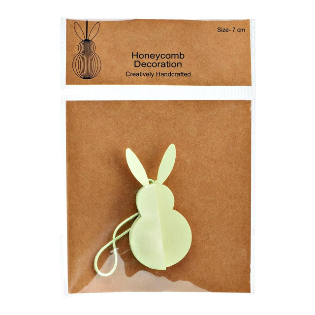 Osterhase zum Hängen aus Papier Grün Honeycomb - DesignWe.Love