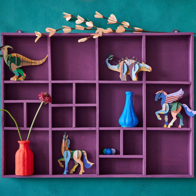Parasaul Dino 3D - Pappmodell aus Recyclingkarton - Studio Roof - DesignWe.Love
