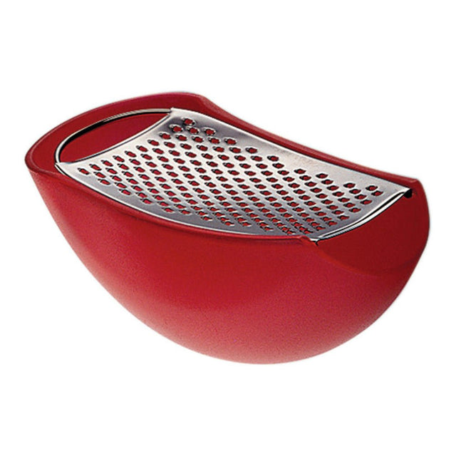 Parmenide Reibe mit Käsebehälter, Rot - Alessi - DesignWe.Love