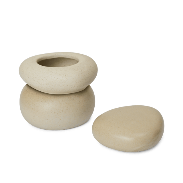 Pebble Box large Sand/Cream - ferm LIVING - DesignWe.Love