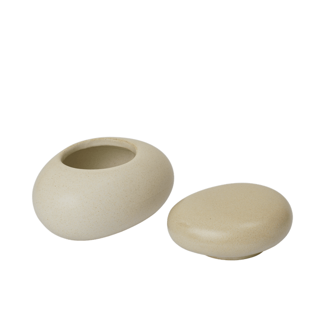 Pebble Box small sand/cream - ferm LIVING - DesignWe.Love