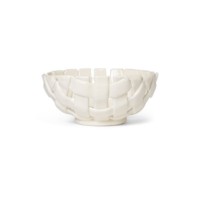 Plait Schale Ø 24cm off - white Obstkorb - ferm LIVING - DesignWe.Love