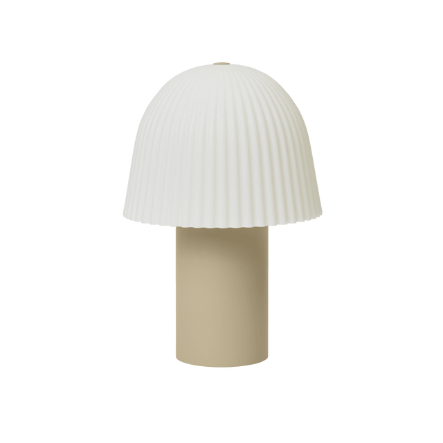 Portable Tischleuchte Frill Cashmere/Weiss - ferm LIVING - DesignWe.Love