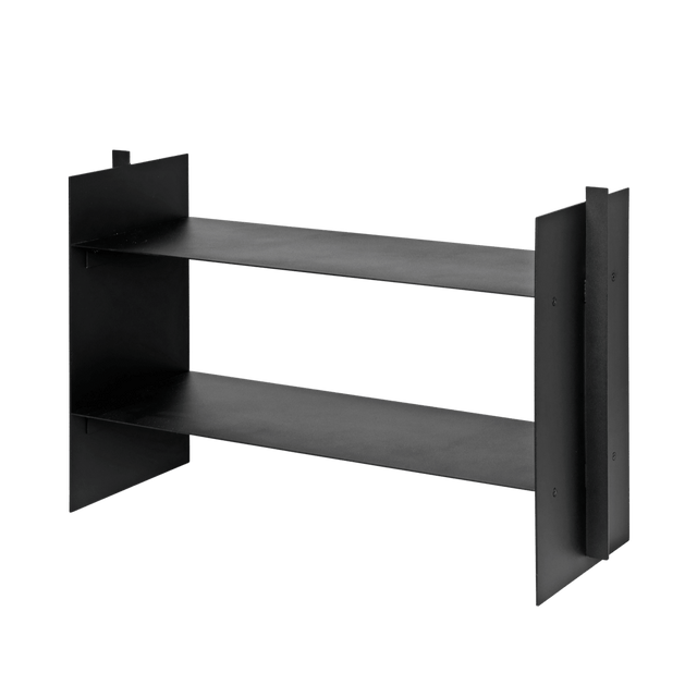 ferm LIVING Lager Low Rack Schwarz – niedriges Regal aus Metall