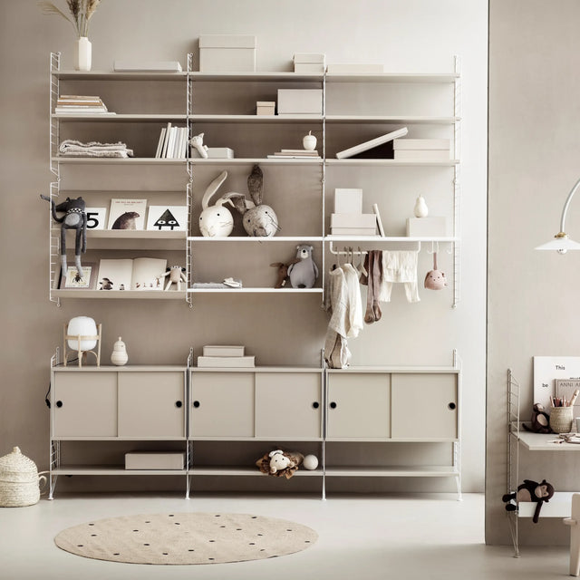 Regalboden 3er Set 58x30cm Beige – String Furniture