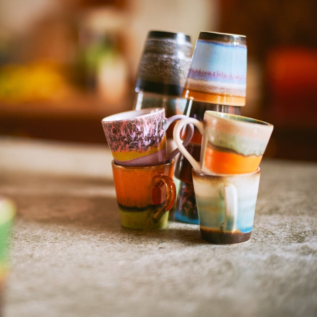 Ristretto Tassen im 4er Set 70s Ceramics Solar - HK Living - DesignWe.Love