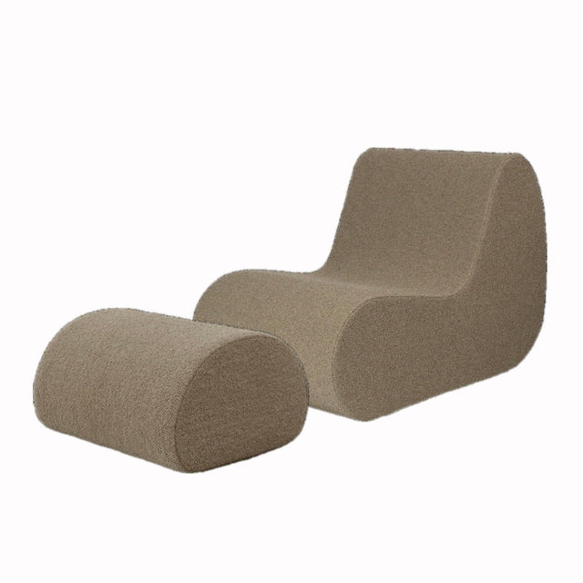 Rouli Set Sessel und Pouf sand - fermLIVING - DesignWe.Love