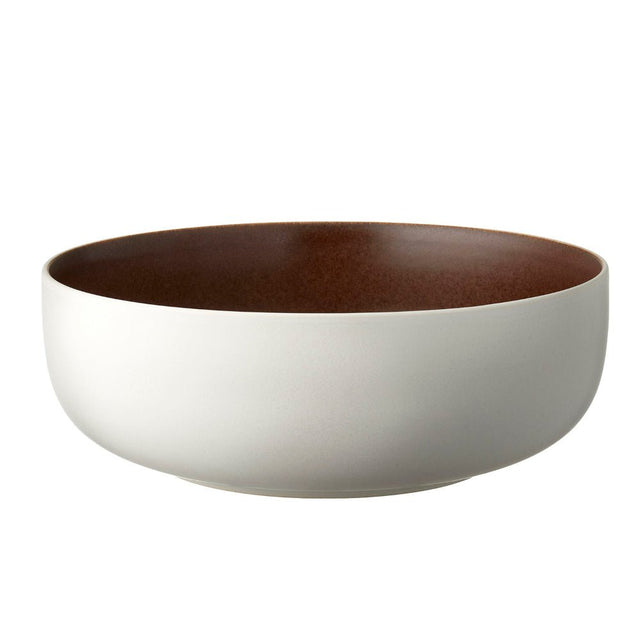 Salatschüssel Ø 25 cm Matte White/Matte Bark - Studio Round North - DesignWe.Love