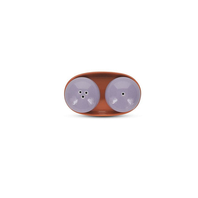 Buntes Salzstreuer Pfefferstreuer Set 3-teilig ONA Duo lila/orange