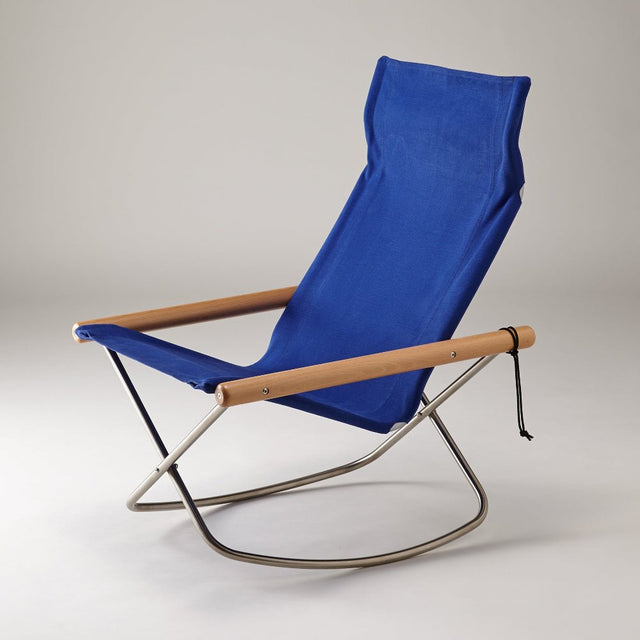 Nychair X Rocking Schaukelstuhl Blau Natur – designwe.love