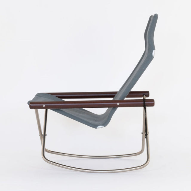 Nychair X Rocking Schaukelstuhl Grau Dunkelbraun – designwe.love