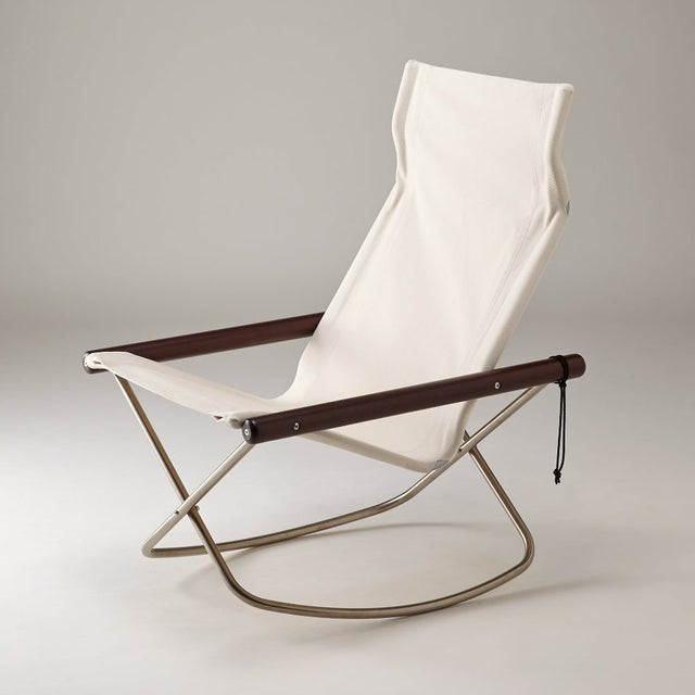 Nychair X Rocking Schaukelstuhl Weiß Dunkelbraun – designwe.love