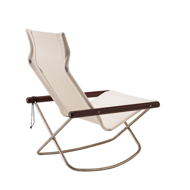 Nychair X Rocking Schaukelstuhl Weiß Dunkelbraun – designwe.love