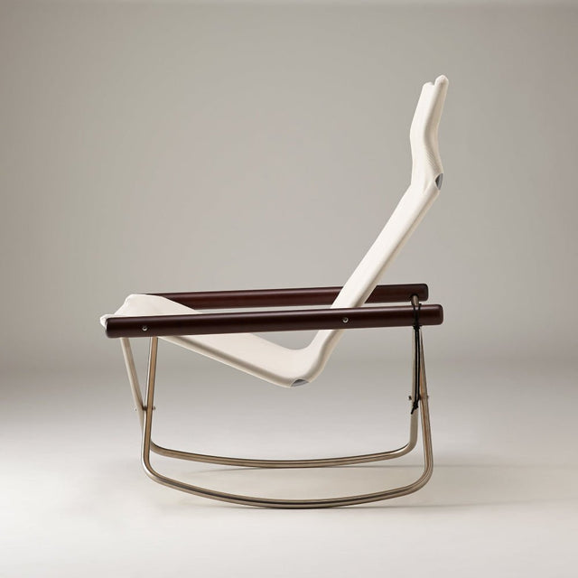 Nychair X Rocking Schaukelstuhl Weiß Dunkelbraun – designwe.love
