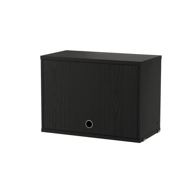 Schrank mit Klapptür 58x30cm Esche schwarz gebeizt – String Furniture