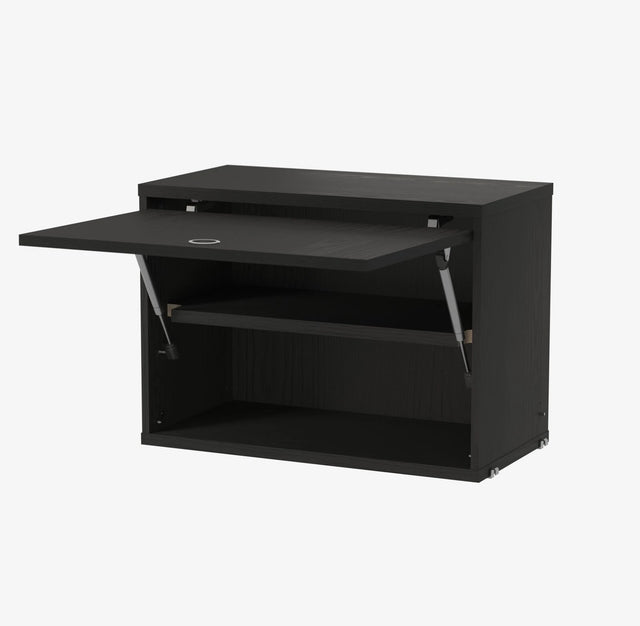 Schrank mit Klapptür 58x30cm Esche schwarz gebeizt – String Furniture