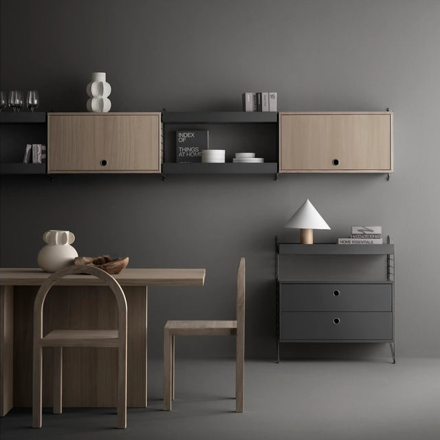 Schrank mit Klapptür 58x30cm Esche – String Furniture