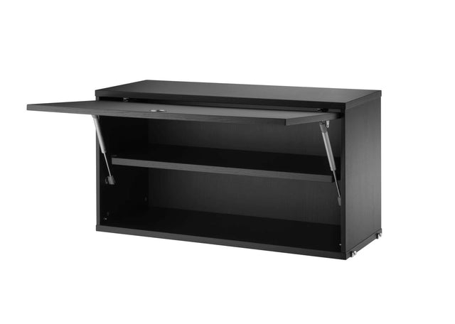 Schrank mit Klapptür 78x30cm Esche schwarz gebeizt – String Furniture
